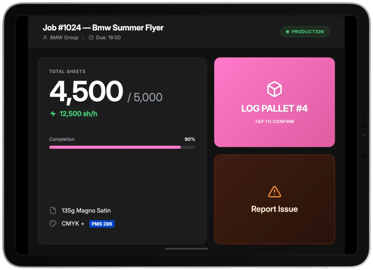 Shop Floor Kiosk Interface
